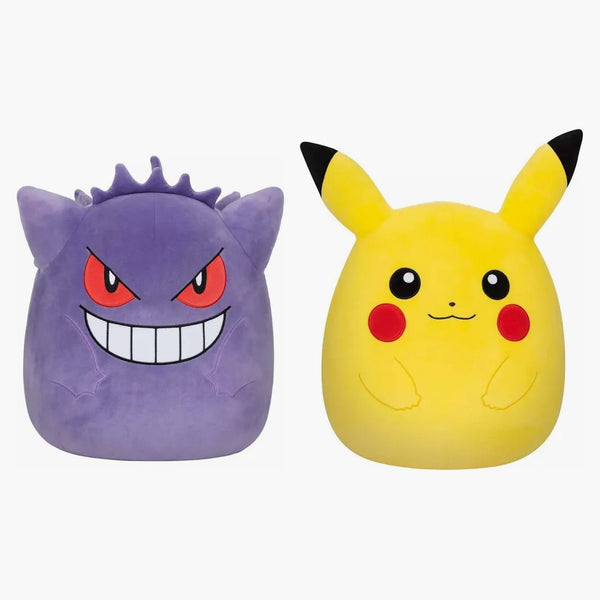 Squishmallow Pokemon Gengar & Pikachu 14 "Plush Set