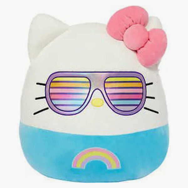 Squishmallow Sanrio Hello Kitty Sluneční brýle 20 palcové modré/bílé