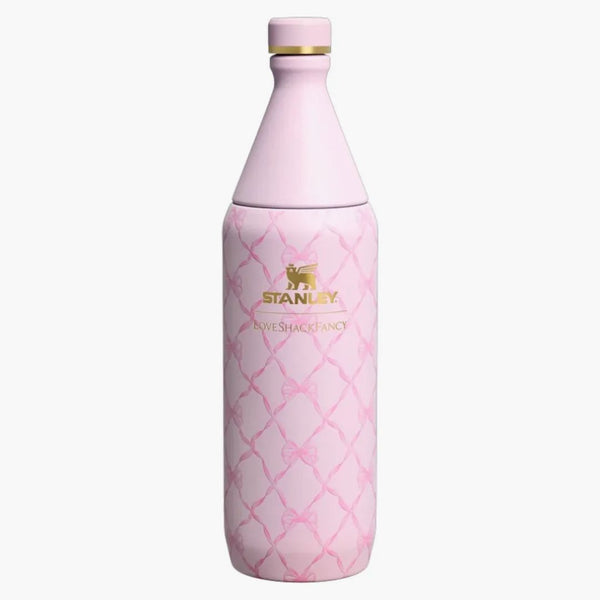 Stanley 1913 X Loveshackfancy Holiday All Day Slim 34oz Bottle Baby Bow Pink Peppermint