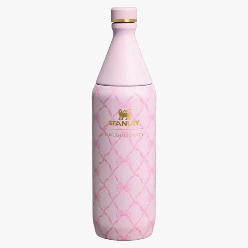 Stanley 1913 X Loveshackfancy Holiday All Day Slim 34oz Bottle Baby Bow Pink Peppermint