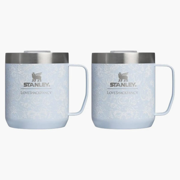 Stanley 1913 X Loveshackfancy Holiday Everyday Camp 12oz Mug Set Toscana Toile Alpine Blue