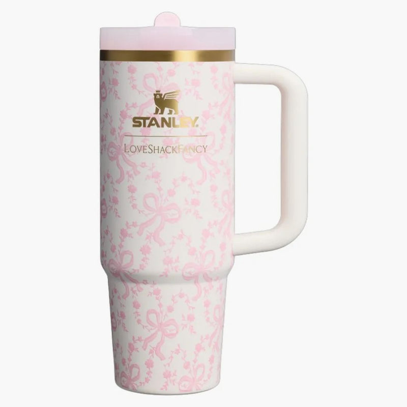Stanley 1913 X Loveshackfancy Holiday Quencher Protour Flip Straw 30oz Tumbler Coquette Bow Chantilly