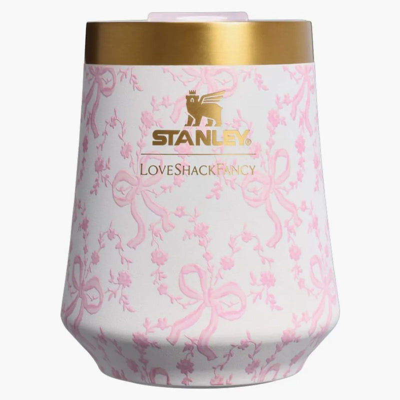 Stanley 1913 X Loveshackfancy Holiday Reserve Wine 11oz Tumbler Coquette Bow Chantilly