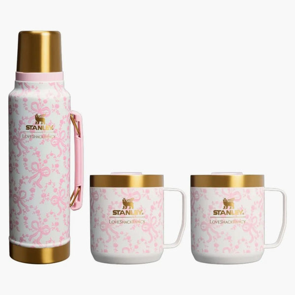 Stanley 1913 X Loveshackfancy Holiday The Everyday 1.5qt Cocoa Set Coquette Bow Chantilly