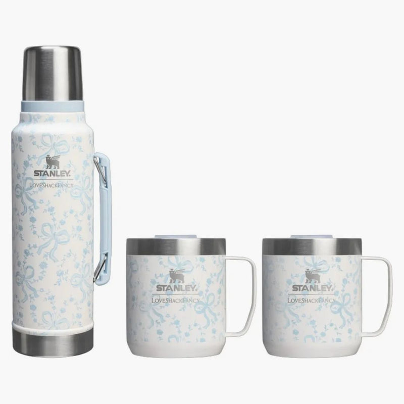 Stanley 1913 X Loveshackfancy Holiday The Everyday 8oz Cocoa Set Coquette Bow Winter Ice