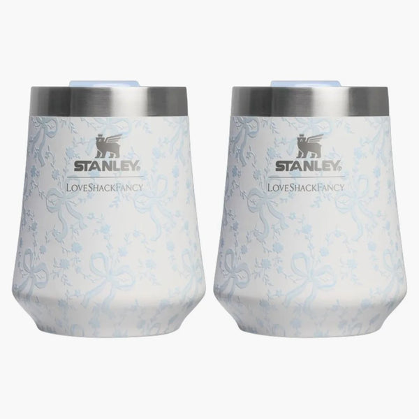 Stanley 1913 X Loveshackfancy Holiday The Reserve Wine Tumbler Set Coquette Bow Winter Ice