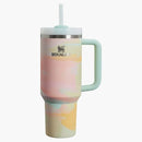 Stanley The Clean Slate Flowstate Quencher 40oz Tumbler Warm Serene Brushstroke