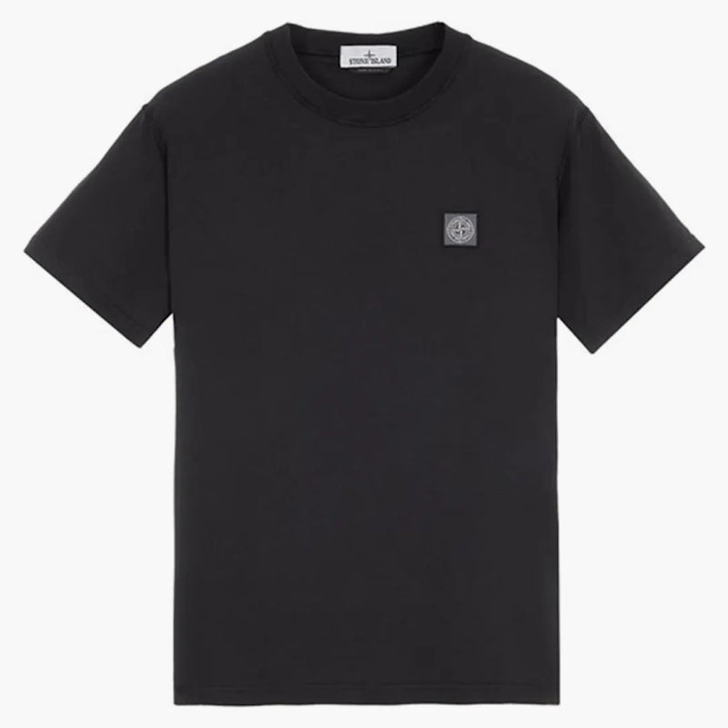 Stone Island 23757 Organic Cotton Fissato Effect T-Shirt Black