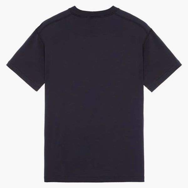 Stone Island 23757 Organické bavlněné fissato efekt Tričko Blue Blue