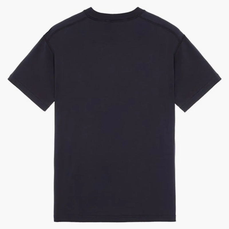Stone Island 23757 Organické bavlněné fissato efekt Tričko Blue Blue