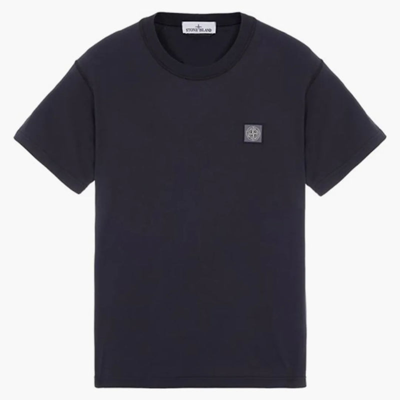 Stone Island 23757 Organické bavlněné fissato efekt Tričko Blue Blue