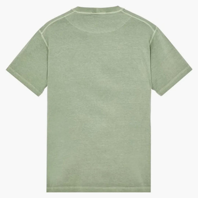 Stone Island 23757 Organické bavlněné fissato efekt Tričko Sage Green