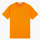 Stone Island 23757 Organiczne bawełniane efekt fissato T-shirt Sienna Orange
