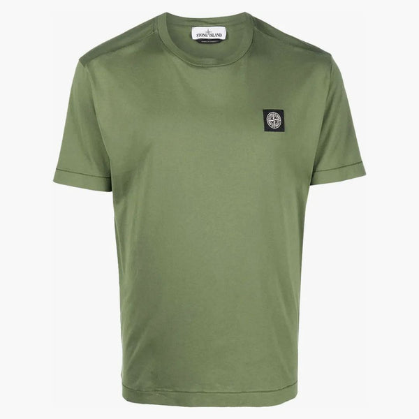 Stone Island 24113 60/2 Cotton Jersey Oděv obarvené tričko Khaki