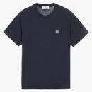 Stone Island 24113 60/2 Camiseta teñida de camiseta de algodón Armada