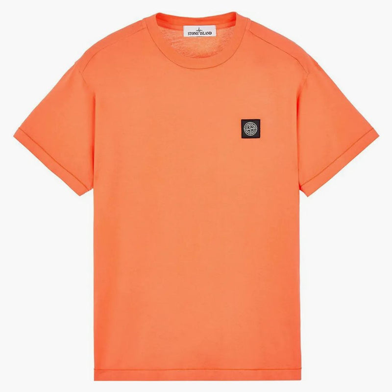 Stone Island 24113 60/2 bomullsströja plagg färgad t-shirt orange