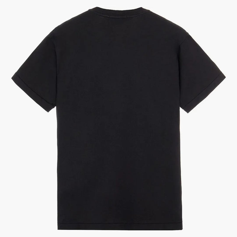 Stone Island 24113 60/2 Cotton Slim Fit Logo Applique T-Shirt Black