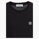 Stone Island 24113 60/2 Bawełniany Slim Fit Logo Applique T-shirt czarny