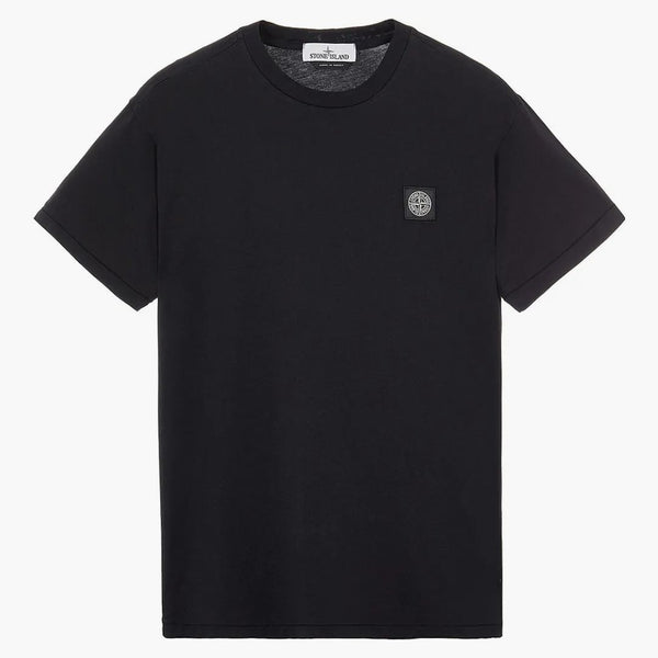 Stone Island 24113 60/2 Cotton Slim Fit Logo Applique T-Shirt Black