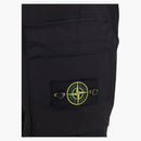 Stone Island 31303 Stretch Cotton Tela 'Paracadute' Garment Dyed Cargo Pants Black