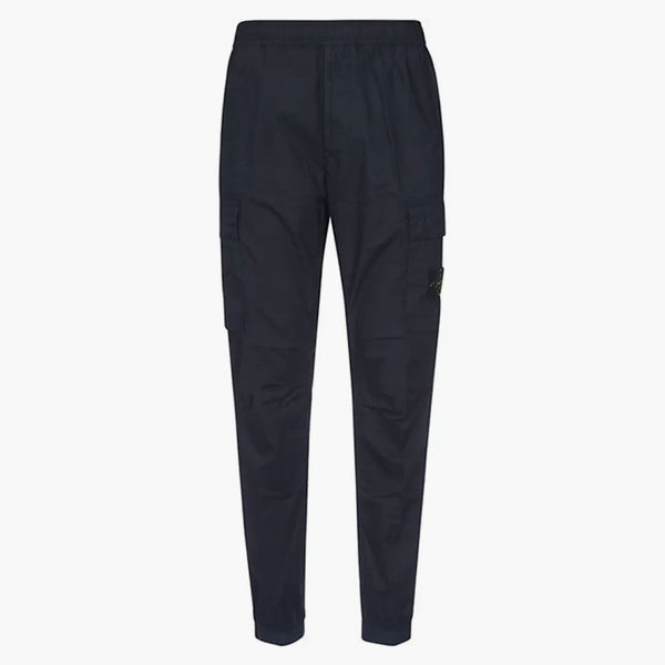Stone Island 31303 Stretch Cotton Tela 'Paracadute' oděvy barvené nákladní kalhoty námořnictvo