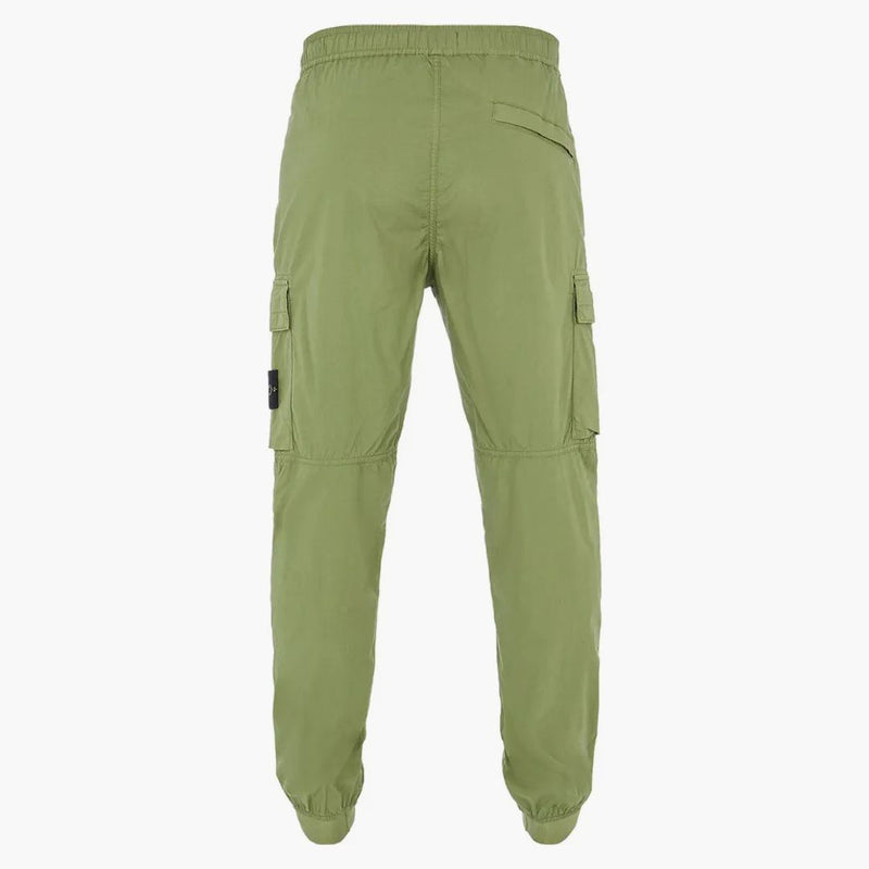 Stone Island 31303 Stretch Cotton Tela „Paracadute“ oděvy s oděvem olivové kalhoty
