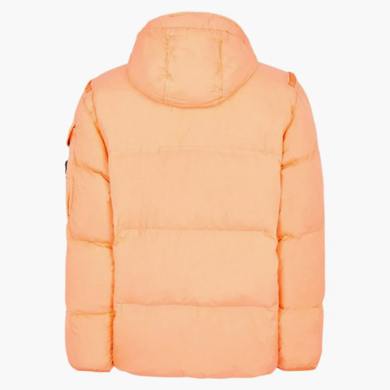 Stone Island 40223 Oděv obarvená crkle opakování r-ny down bunda broskev