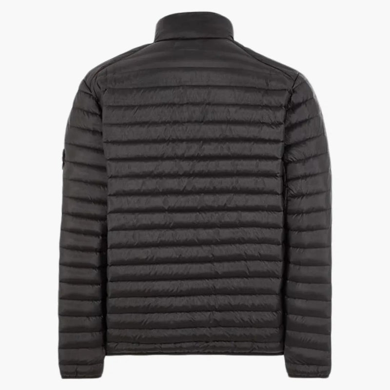 Stone Island 41524 tkalcovský tkalcovský komora r-nylon down-tc oděv z barvení_packable bunda černá