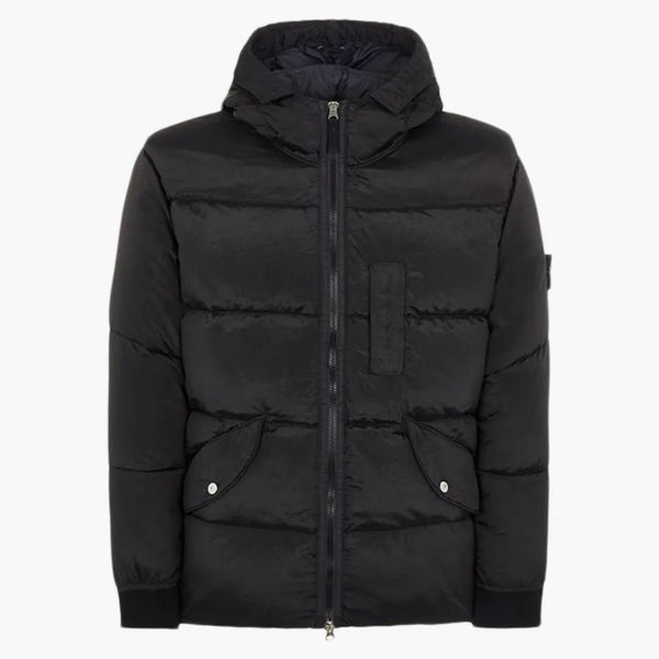 Stone Island 43619 Nylonový kov v ekonyl regenerované nylonové bundy černé