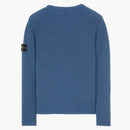 Stone Island 507d8 stickad tröja avio blå