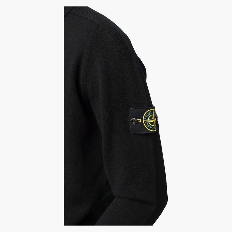 Stone Island 508a1 Stretch Wool Mikina černá