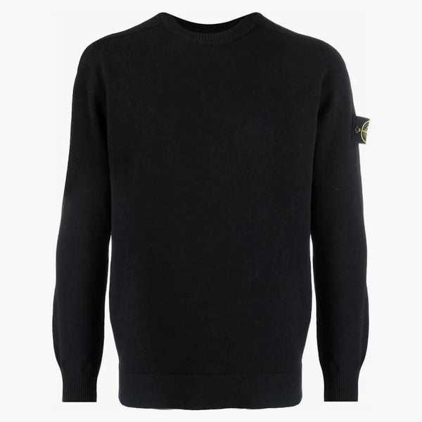 Stone Island 508a1 Stretch Wool Mikina černá