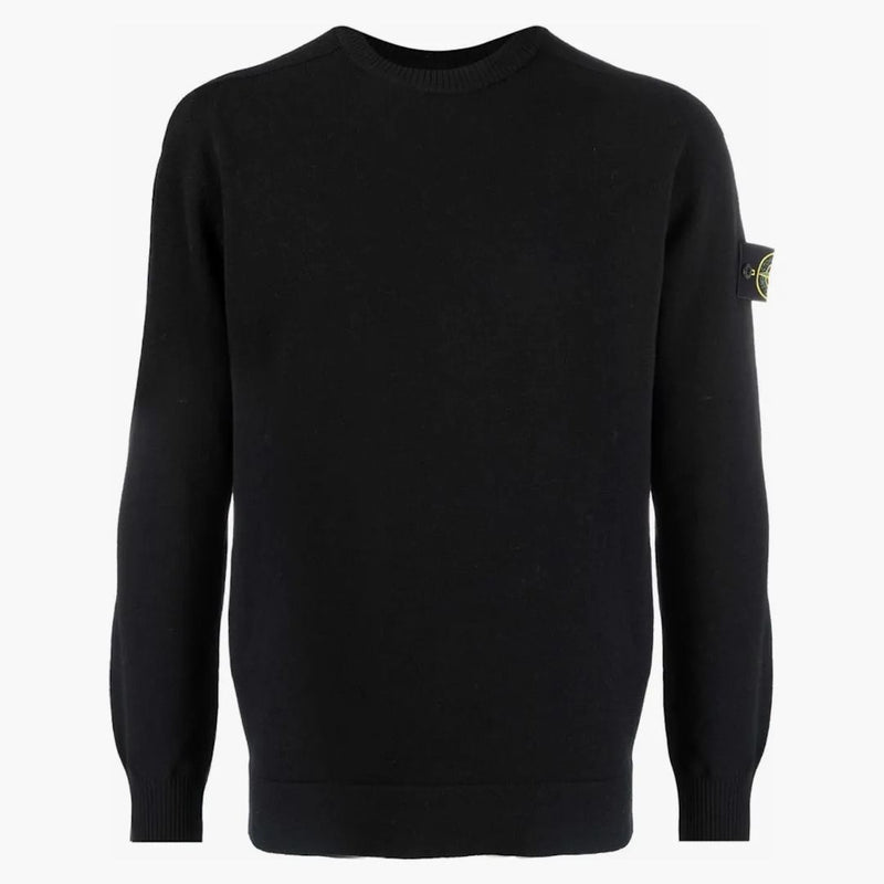 Stone Island 508a1 Stretch Wool Mikina černá