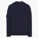 Stone Island 523D2 miękka bawełna z mieszanką dzianin sweter niebieski