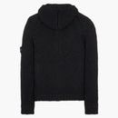 Stone Island 544D4 Ręcznie robione odczuwanie dzianin Sweatek z kapturem Czarny