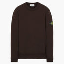 Stone Island 63020 Brushed Cotton Rune Crewneck ciemnobrązowy