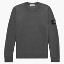 Stone Island 63020 Brushed Cotton Pleece Crewneck ciemnoszary