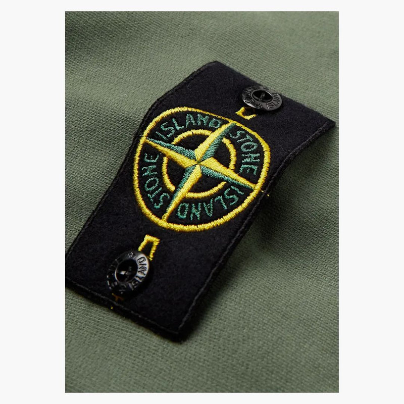 Stone Island 63020 Kartáčovaný bavlněný fleece posádka šalvěj