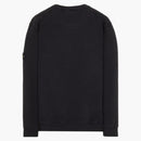 Stone Island 63020 Bothed Cotton Pleece Crewneck Sweater Czarny