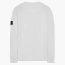 Stone Island 63020 Bothed Cotton Pleece Crewneck Sweter White