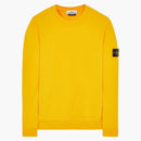 Stone Island 63020 Bothed Cotton Pleece Crewneck Sweater Yellow