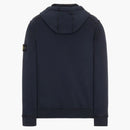 Stone Island 64120 Brushed Cotton Fleece Hooded Sweatshirt Navy
