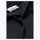 Stone Island 64120 Brushed Cotton Fleece Hooded Sweatshirt Navy