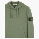 Stone Island 64120 Brushed Cotton Fleece Hoodie Sage
