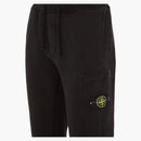 Stone Island 64520 Brushed Cotton Fleece Slim Fit Sweatpant Black