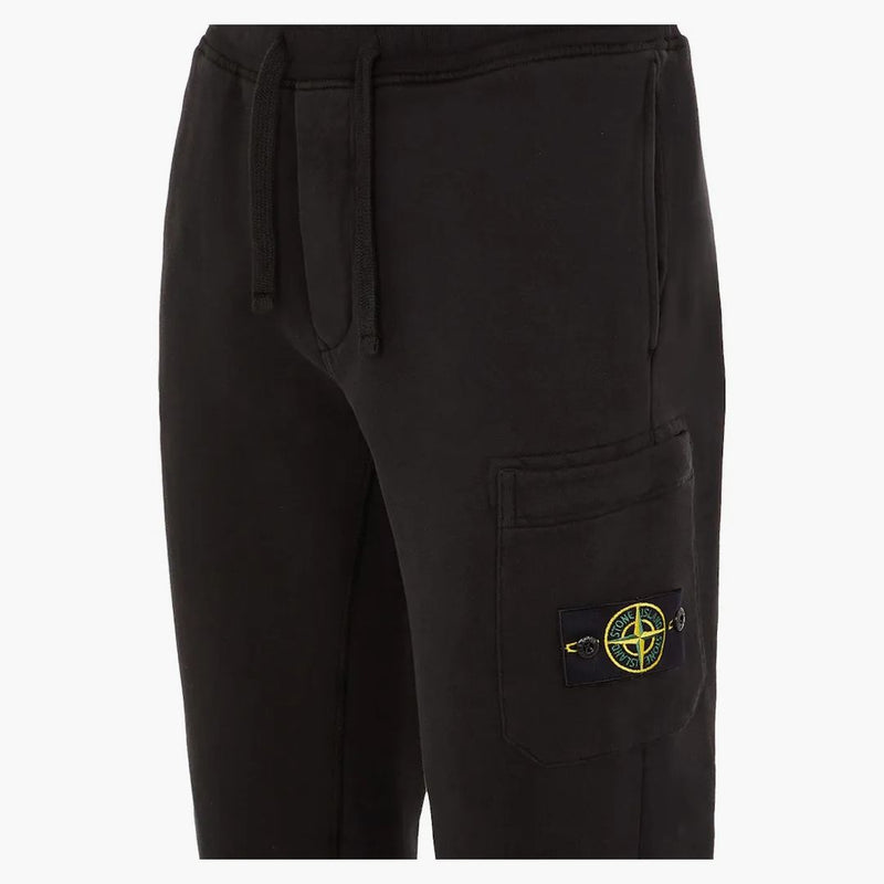 Stone Island 64520 Kartáčovaný bavlněný fleece Slim Fit Black