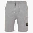 Stone Island 64651 Cotton Fleece Garment Dyed Shorts Dust