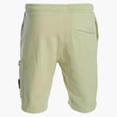 Stone Island 64651 Cotton Fleece Garment Dyed Shorts Light Green
