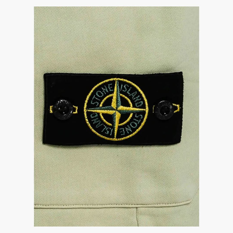 Stone Island 64651 Cotton Fleeco Oděv obarvené šortky světle zelená