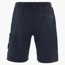 Stone Island 64651 Cotton Fleece Garment Dyed Shorts Navy